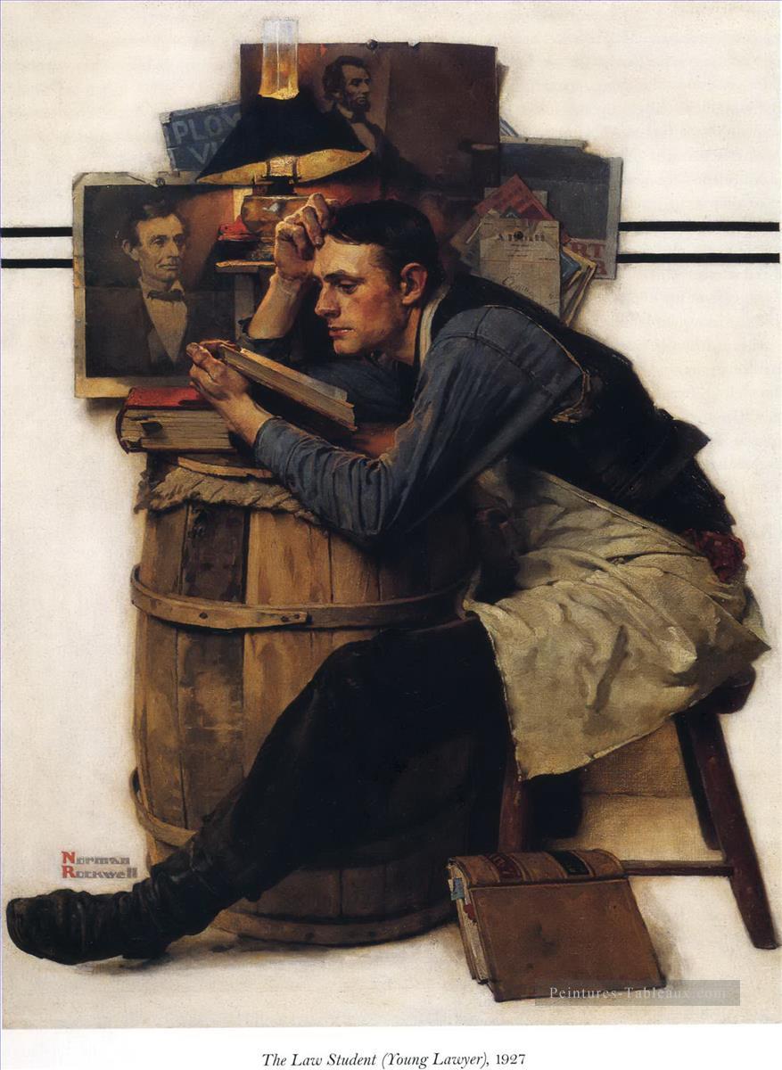 young lawyer Norman Rockwell Oil Paintings